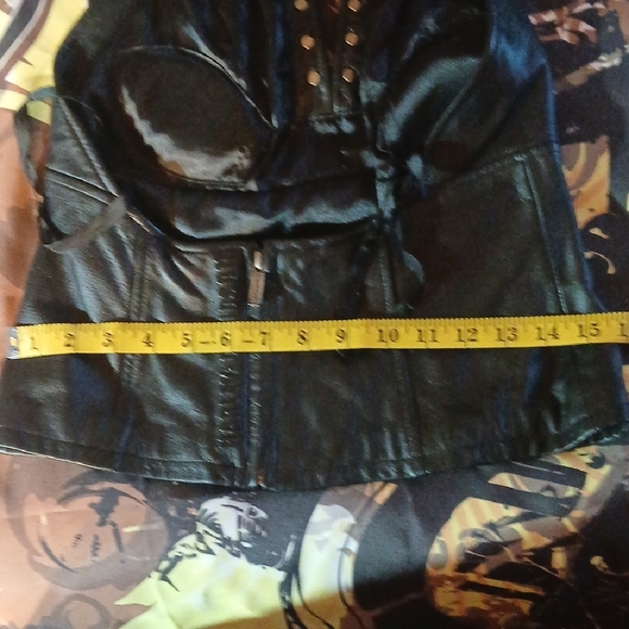 NWT Harley-Davidson Black Leather Halter Top - Picture 5 of 12